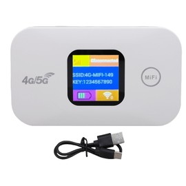 4G 5G LTE Mobile Hotspot, 300Mbps High Speed Portable LED Display Pocket WiFi Router with SIM Card Slot, Connect Up to 10 Devices, Portable WiFi Hotspot for Travel Camping Gaming