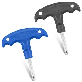 Yuomeaz 2PCS Golf Driver Tool, Stainless Steel Golf Torque Wrench Adjustable for Club Shaft Adapter (T25 Black, T20 Blue)