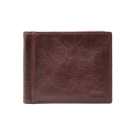 Fossil Rfid Flip ID Bifold, Accesorio De Viaje Billetera Plegable Hombre, Café, Talla Única