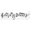 72 Feet Musical Notes Bulletin Board Borders Trim for Music