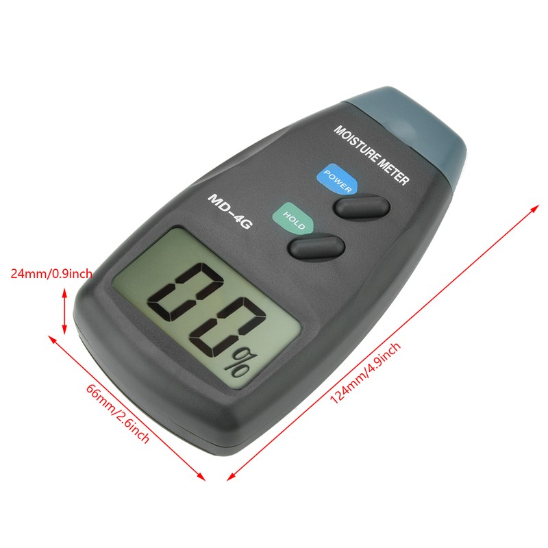 MD-4G LCD Digital 4 Pin Wood Moisture Meter Timber Hygrometer