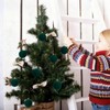 6pcs Velvet Christmas Balls 2.36 Inches Flocked Christmas Hanging Ornaments