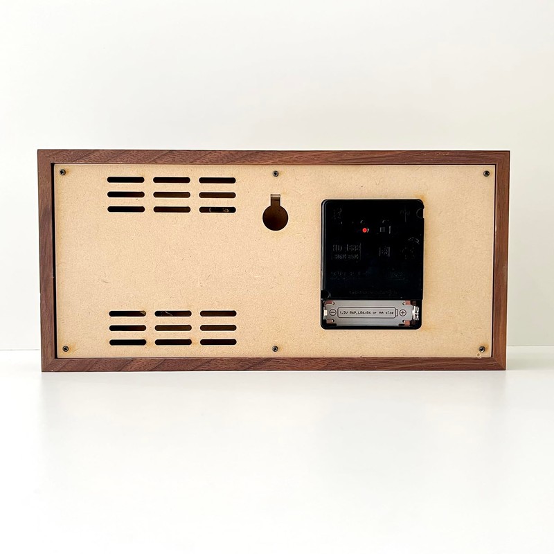 KATOMOKU Thermo Clock Walnut km-152WA Wooden Watch Thermo Hygrometer, Dual