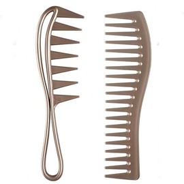 Paquete de 2 peines de dientes anchos – Desenreda y estiliza el cabello y las pelucas rizadas, húmedas y gruesas | Profesional en salón y uso doméstic