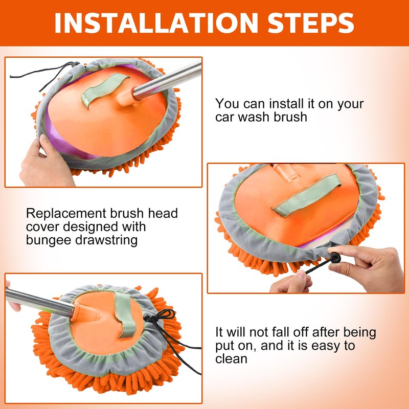 Layhit 5 Pcs Car Wash Mitt Set, Brush Not Included,