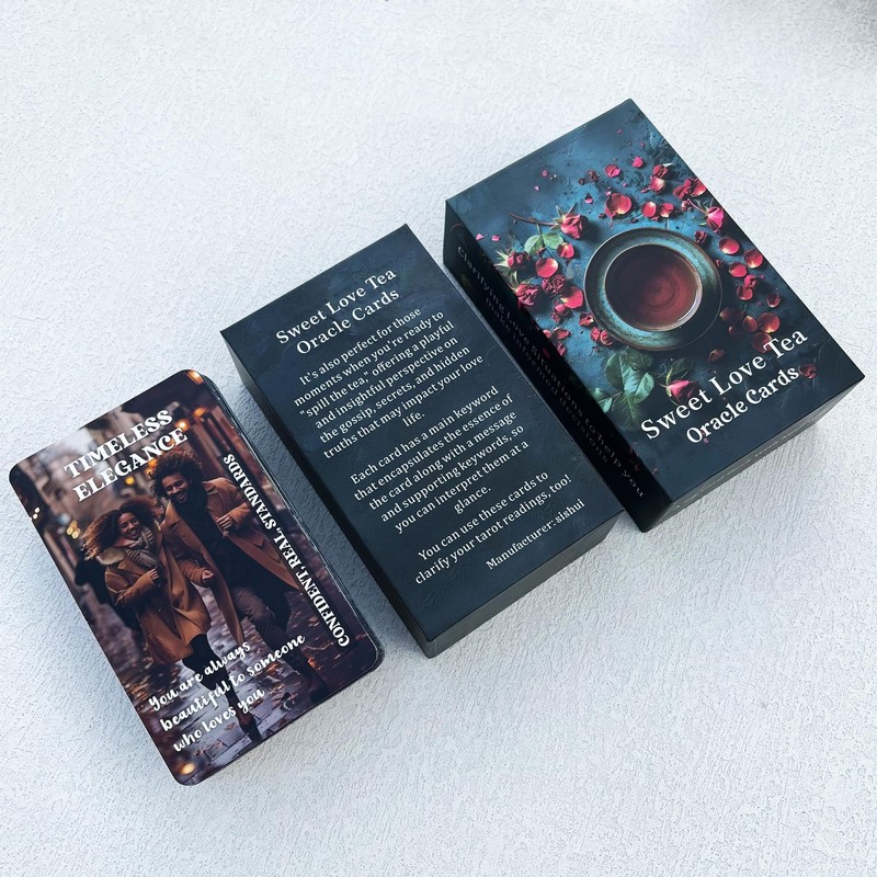 Sweet Love Tea Oracle Cards, Twin Flames Soulmates Oracle Deck,