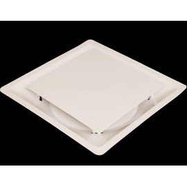 T-Bar Drop Ceiling Grille - Flat Plate Plaque Diffuser - 24" x 24" - 8" Collar