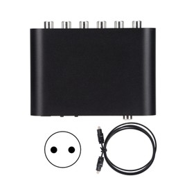 51R Digital Audio Decoder 5.1 Channel to 3.5mm Stereo AUX to 6 RCA Digital DAC Decoder AC 100‑240VEU Plug