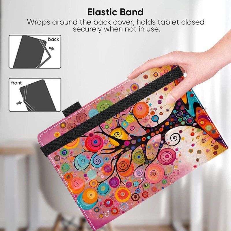 Pudiceva Universal 10 10.1 Inch Android Tablet Case,Slim Folding Stand