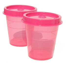 Tupperware Minis Midgets Storage Containers Set of 2 in Rose Pink