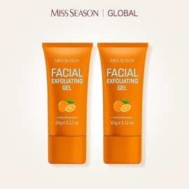 [DD]MISS SEASON Facial Exfoliating gel 60g Orange Enzyme Hydrating Facial Skincare for Skin Repair purifying:_60g+60g（Greatest value）