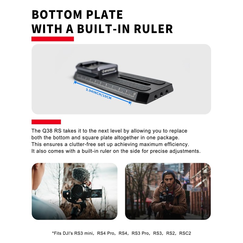 IFOOTAGE Quick Release Kit for Camera Stabilizer, DSLR, Q38-RS QR