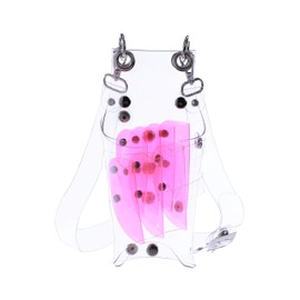 Tenn's Shop 6 Colors, 7 Scissor Case, Clear, Transparent, Hairdresser, Cute, Barber, Trimmer, Florist, Clear Case, Women's, Men's, Unisex, Stylish, Cool (Pink)