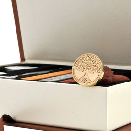 Tree of Life Wax Seal Stamp Set, Yoption Classic Vintage Seal Wax Stamp Set, Retro Seal Stamps Maker Gift Box Set (Tree of Life)
