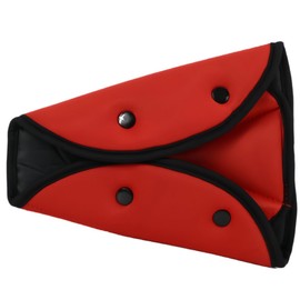 HUAZEXINX Universal Adjustable Child Car Seat Belt Pad & Cover – Comfortable Safety Belt Protector Cushion for Kids​ (Red)