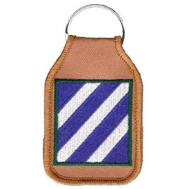 Eagle Crest U.S. Army / 3rd Infantry Division - Brown Key Chain Fob / Ring