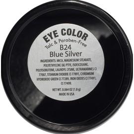 Pure Ziva Light Blue Silver Grey Shimmering Pressed Powder Single Vegan Eyeshadow; Talc, Paraben & Cruelty Free