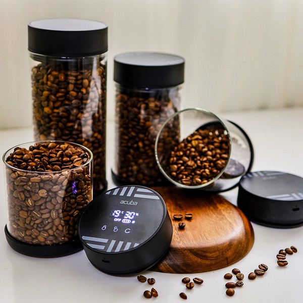 Aquava Digital Vacuum Sealed Container Coffee Bean Storage Container Canister