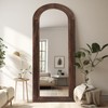 ZHUNFA Arched Full Length Mirror with Solid Wood Frame, 65x22