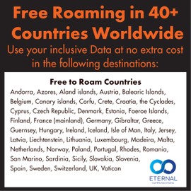 Preloaded Orange Travel Sim Card Now with 30GB of 4G Data, Unlimited Calls & Texts in Europe, 120 mins + 1000 SMS from Europe to Worldwide (Lasts for 31 Days). Tethering Allowed