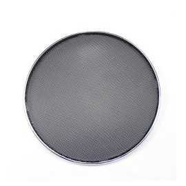 Fielect 2Pcs 7in/180mm Black Grill Silver Trim Metal Trim Speaker Grill Cover Guard Protector Audio Accessories