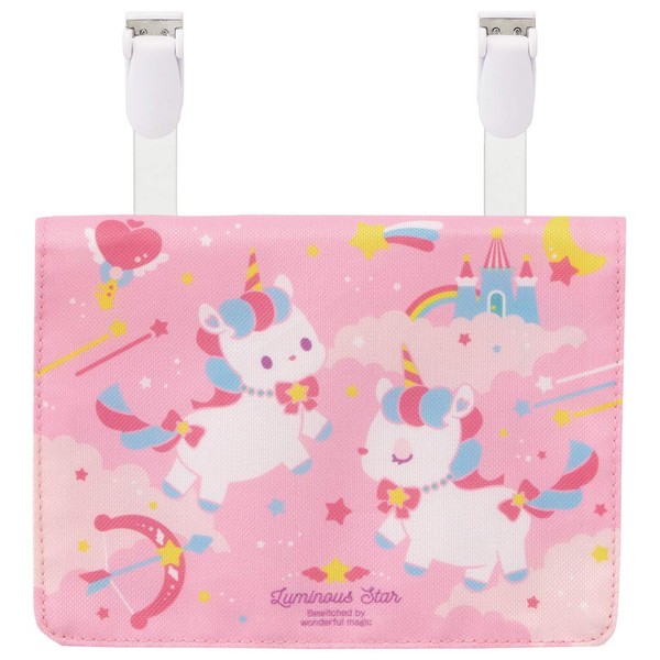 Skater ODKP1-A Pocket Pouch for Going Out, Unicorn, Height 4.3 x Width 5.5 x Depth 1.2 inches (11 x 14 x 3 cm)