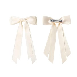 2Pack Satin Hair Bow Clips, Ribbon Hair Clips for Women & Girls, Cute Hair Clips Bows