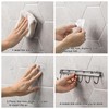 WOOPSOO 2 Pack Kitchen Adhesive Wall Hooks Rack Rail,Spoon Hanger