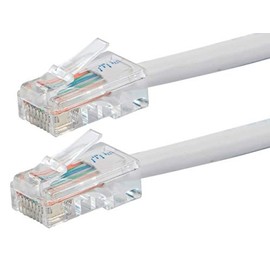 Monoprice Cat6 Ethernet Patch Cable - RJ45, Stranded, 550Mhz, UTP, 24AWG, 5 Feet, White - Zeroboot Series