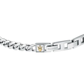 MASERATI Iconic JM422AVD09 Men's Steel Bracelet IP YG, Alloy Steel, No Gemstone