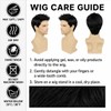 Black Wigs for Men Short Layered Synthetic Male Guy Wig