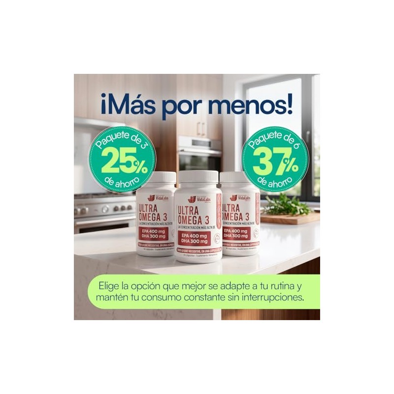 Ultra Omega 3 Nutrientes Vidalabs México Aceite de pescado Premium