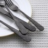 GoGeiLi 40-Piece Black Flatware Set, Stainless Steel Cutlery Set Service