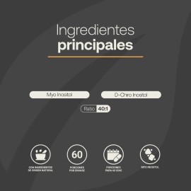 Myo Y D-chiro Inositol 246g Mezcla 40:1 Myo Inositol. B Life