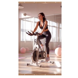 Hasipu 2Pcs 55''x17'' Home Gym Mirror Large Full Length Wall Mounted Full Body Mirror for Yoga Dance Fitness Exercise Studio Bedroom Garage, Frameless Tempered Glass Workout Mirrors Walnut Rectangular