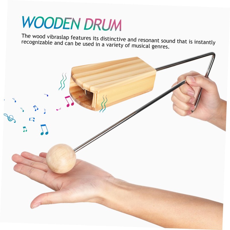 VINTORKY Vibraslap Musical Instrument Percussion Vibraslap for Music Enlightenment Portable