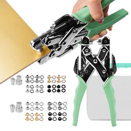 165pzas Juego de Alicates para Ojales, 3mm 5mm Multiples Tamaños Fácil de Usar Alicates Perforadores de Ojales con Accesorios para Ojales para Cuero T