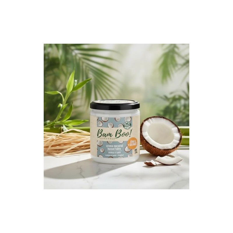 Crema Hidratante Humectante Cara Cuerpo Sandía Coco 220g Bam Boo