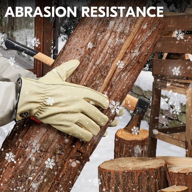 Vgo... 1 Pair 0°C / 32°F Warm Winter Safety Pigskin