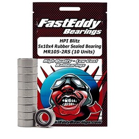 FastEddy Bearings Compatible with HPI Blitz 5x10x4 Rubber Sealed Bearing MR105-2RS (10 Units)