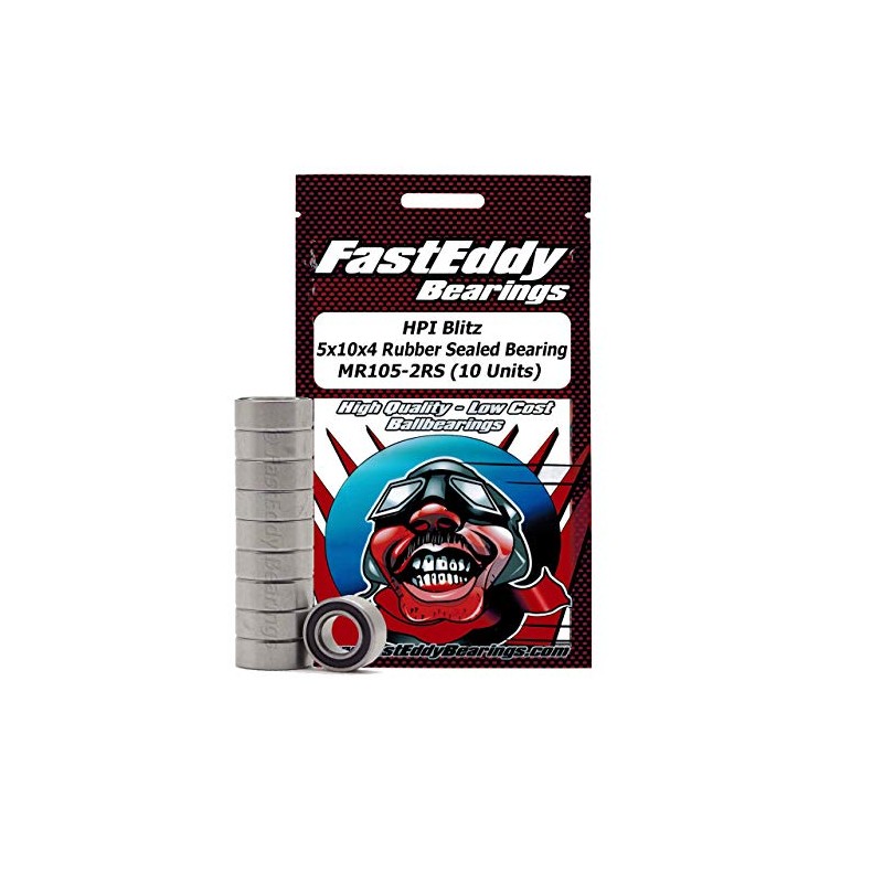 FastEddy Bearings Compatible with HPI Blitz 5x10x4 Rubber Sealed Bearing
