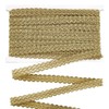 FINGERINSPIRE 12m 15mm Gold Edge Woven Braid Trim Handmade Polyester