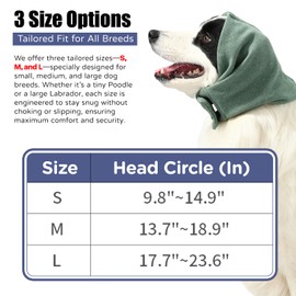 Jaynuier Quiet Ears for Dogs, Dog Calming Hoodie, Adjustable Dog Ear Muffs for Noise Protection, Ear Wrap Head Cover