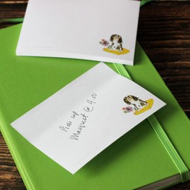 Dog Breeds Sticky Notes - 4" x 3" 50 Sheets. Notepad, to Do List, Reminder Note. Gift for Dog Lovers. (1, Cavalier)