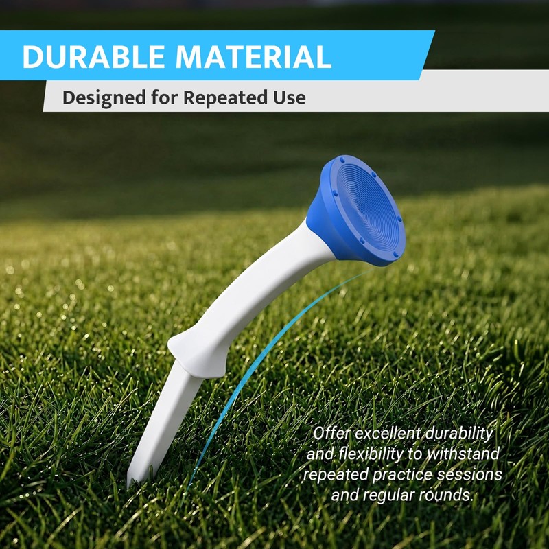 Full Choice Soft Rubber Head Golf Tees 3-1/4'',15 Pack Step