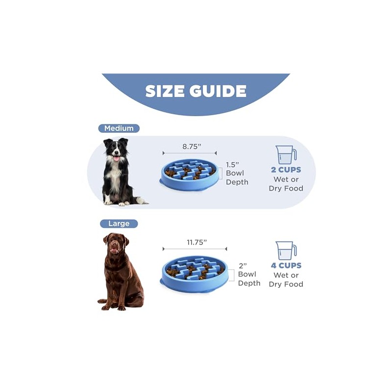 Outward Hound Fun Feeder Slo Bowl, Slow Feeder Dog Bowl,