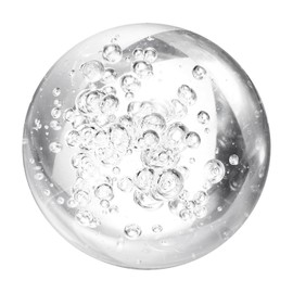 uxcell 60mm/2.4" Crystal Sphere Ball Bubble Glass Solid Decorative Sphere Crystal Ball Prop Ornament for Feng Shui Divination Fortune Telling Tabletop Fountain Decoration, Clear