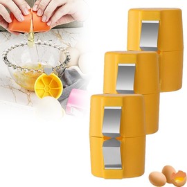 Household Egg Shell Opener,2025 Upgraded Egg Shell Opener for Hard Boiled,Mini Portable Handheld Egg Cracker Tool,Multifunctional Kitchen Gadgets (3 Pcs (Yellow))