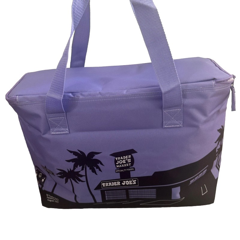 Trader Joe's Lavender Purple LE Reusable Insulated Shopping Eco Tote