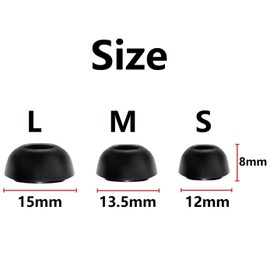 BLLQ Foam Tips Compatible with AirPods Pro, Memory Foam Ear Tips, Fit in Case,with Built-in Dust-Guard Net,Noise Cancelling,Comfortable, 3 Pairs Black L/M/S